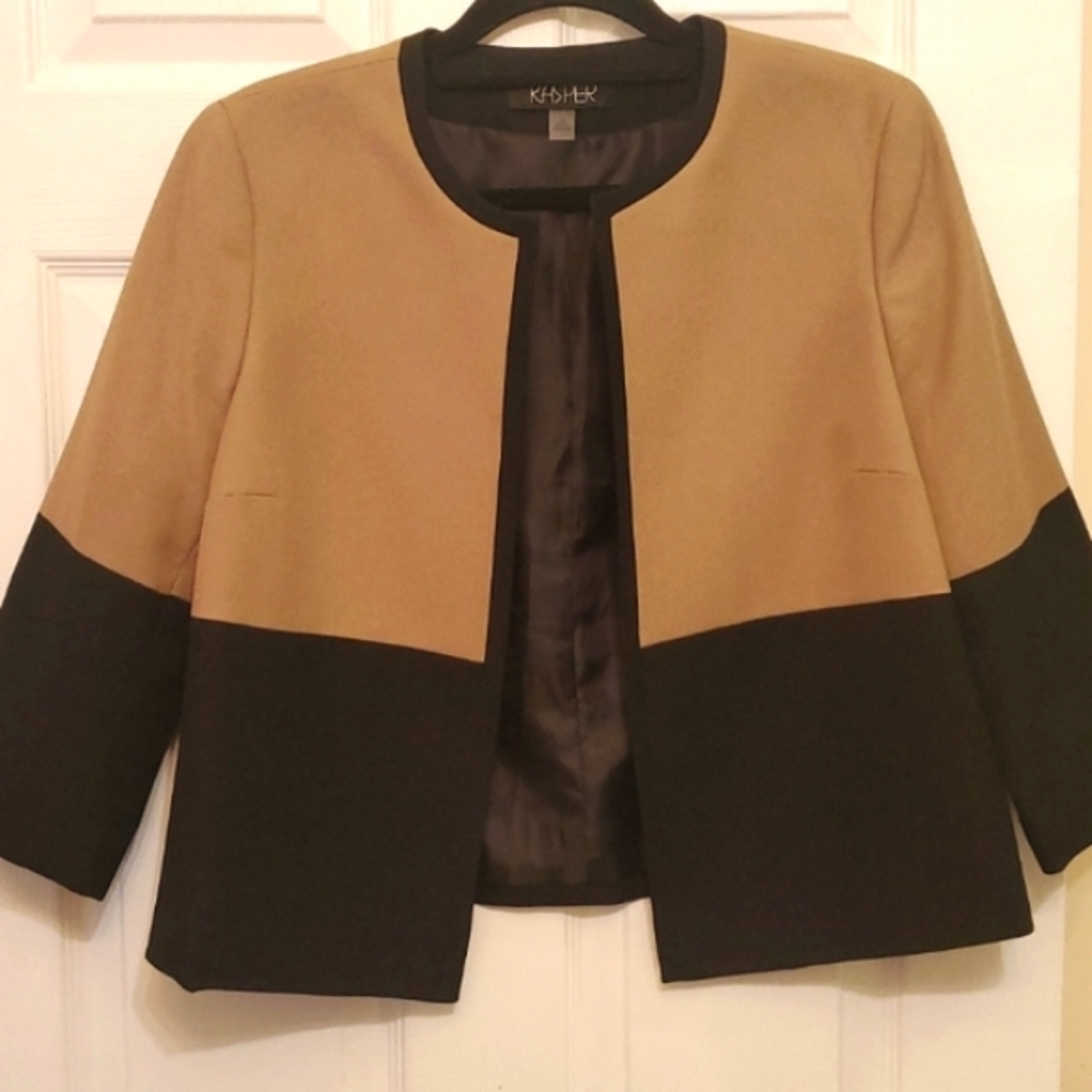 Kasper Color Block Open Front Blazer - image 2